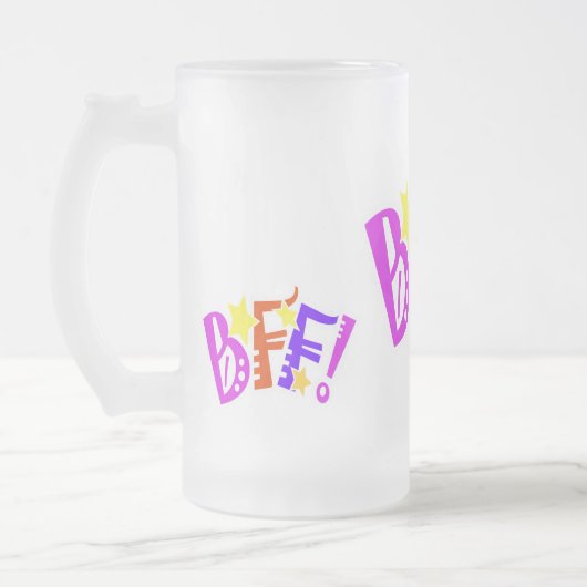 BFF Beste vrienden voor altijd Drink omhoog Matglas Bierpul (Links)