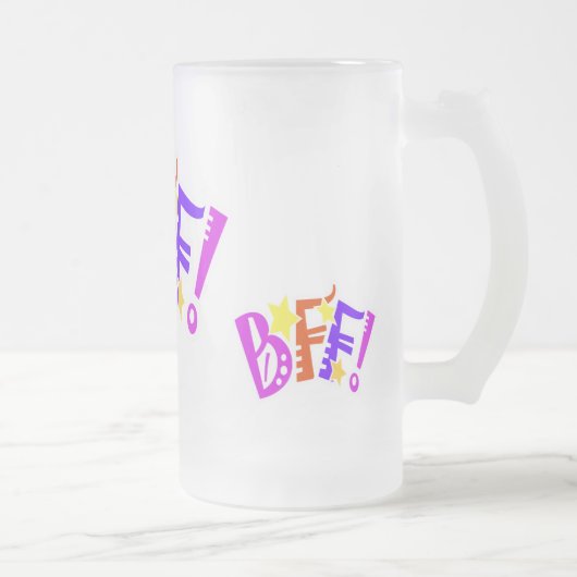 BFF Beste vrienden voor altijd Drink omhoog Matglas Bierpul (Rechts)