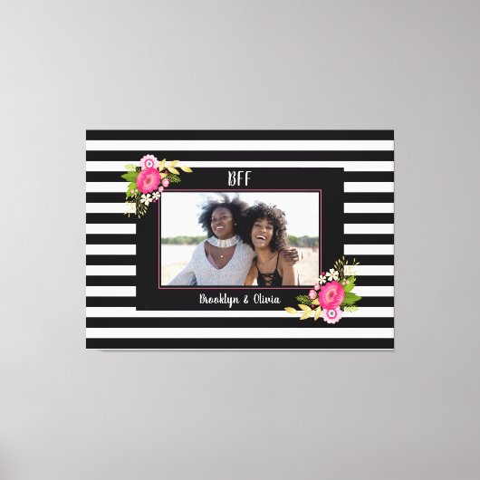 BFF beste vrienden voor altijd fotoblok Canvas Afdruk (Voorkant)