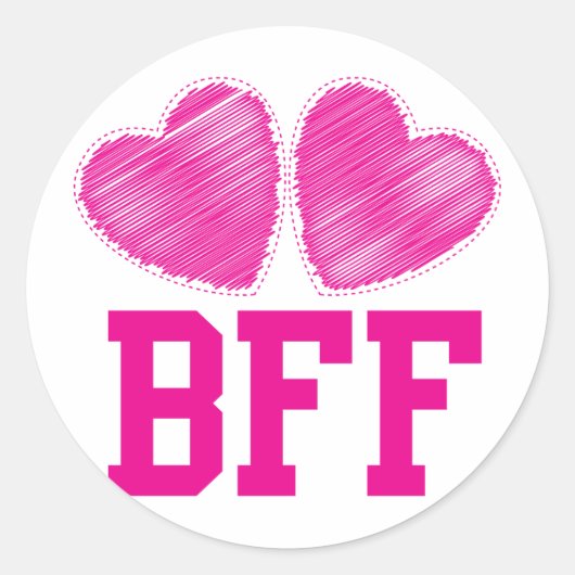 BFF Beste vrienden voor altijd!!!! geweldige! Ronde Sticker (Voorkant)