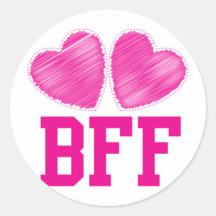 BFF Beste vrienden voor altijd!!!! geweldige! Ronde Sticker