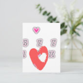 BFF. Beste vrienden voor altijd: I Love You Art Pr Briefkaart (Staand voorkant)