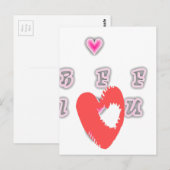 BFF. Beste vrienden voor altijd: I Love You Art Pr Briefkaart (Voorkant / Achterkant)