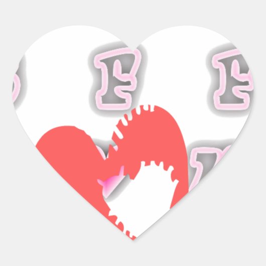 BFF. Beste vrienden voor altijd: I Love You Art Pr Hart Sticker (Voorkant)