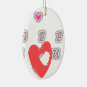 BFF. Beste vrienden voor altijd: I Love You Art Pr Keramisch Ornament (Rechts)