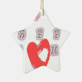 BFF. Beste vrienden voor altijd: I Love You Art Pr Keramisch Ornament (Rechts)