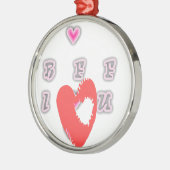 BFF. Beste vrienden voor altijd: I Love You Art Pr Metalen Ornament (Links)