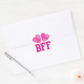 BFF Beste vrienden voor altijd met liefdesharten Vierkante Sticker (Envelop)