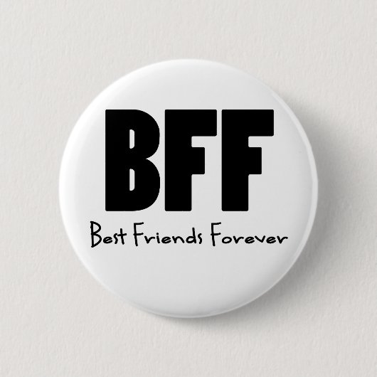 BFF Beste vrienden voor altijd Ronde Button 5,7 Cm (Voorkant)