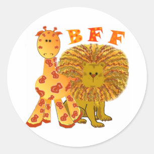 BFF Beste vrienden voor altijd Ronde Sticker