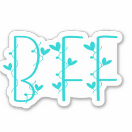 BFF beste vrienden voor altijd turquoise Sticker