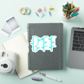 BFF beste vrienden voor altijd turquoise Sticker (iPad Cover)