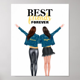 BFF Beste vrienden voor Jean Jacket Poster
