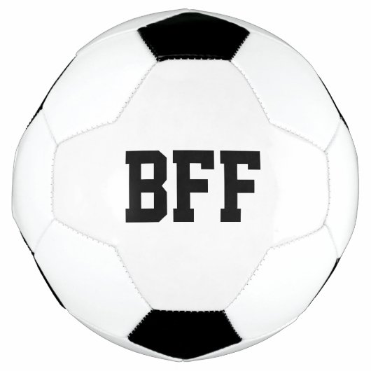 BFF, beste vrienden voor Voetbal zwart wit (Voorkant)