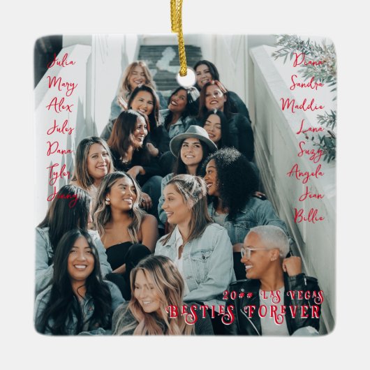 BFF Beste Vriendinnen Voor altijd Meisjesreis Naam Keramisch Ornament (Voorkant)