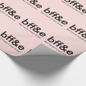 BFF BESTE VRIENDS FOREVER GIFT WRAP WRAPPING PAPIE CADEAUPAPIER (Hoek)
