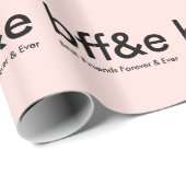 BFF BESTE VRIENDS FOREVER GIFT WRAP WRAPPING PAPIE CADEAUPAPIER (Rol Hoek)