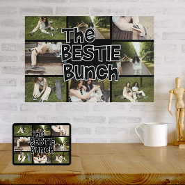 BFF Bestie Brady Bunch Fotocollage Aangepast Poste Poster