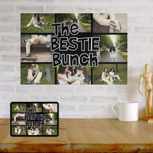 BFF Bestie Brady Bunch Fotocollage Aangepast Poste Poster