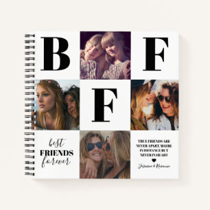 BFF Besties Foto Collage Black Notitieboek