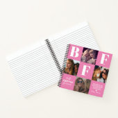 BFF Besties Foto collage Girly Pink Notitieboek (Binnen)