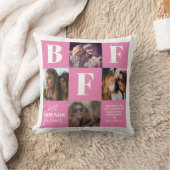 BFF Besties Foto Collage Pink Kussen (Deken)