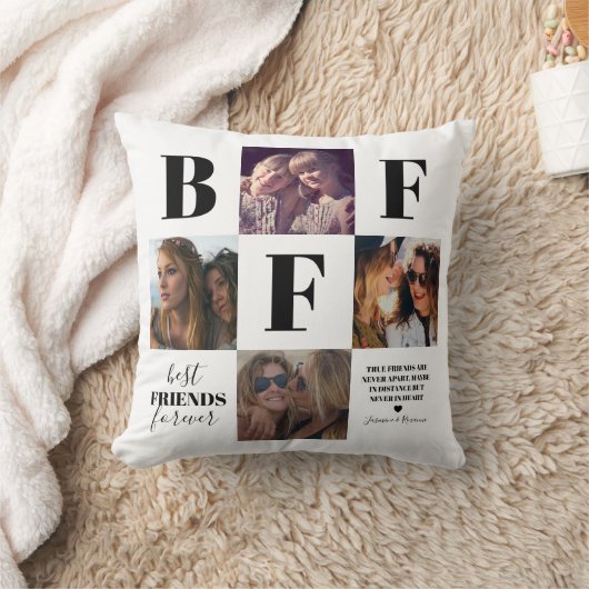 BFF Besties Foto zwart-wit Kussen (Deken)