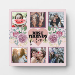 BFF Blush Roze foto Collage Floral Fotoplaat
