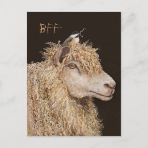 BFF-briefkaart met schapen en cichorei Briefkaart