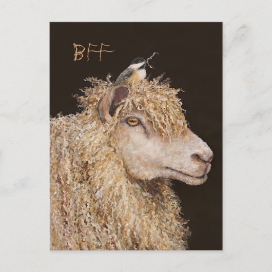 BFF-briefkaart met schapen en cichorei Briefkaart (Voorkant)