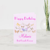 BFF Butterfly Birthday-kaart Kaart (Voorkant)