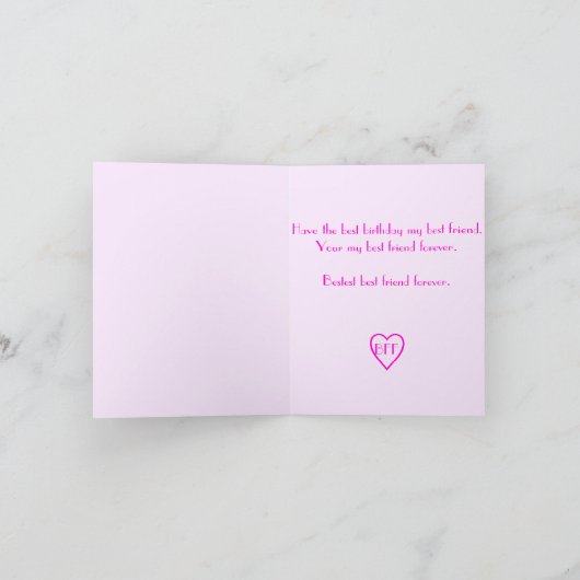 BFF Butterfly Verjaardag Kaart (Binnen)