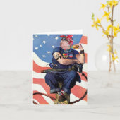 BFF de Riveter Trump Verjaardag Kaart (Gele Bloem)