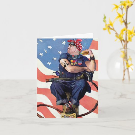 BFF de Riveter Trump Verjaardag Kaart (Gele Bloem)