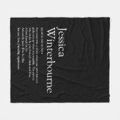 BFF-definitie zwart en wit, persoonlijk Fleece Deken (Voorkant (Horizontaal))