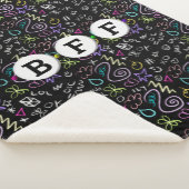 BFF Doodles - Faux Glitter Patroon (3 kralen) Sherpa Deken (3/4)
