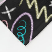 BFF Doodles - Faux Glitter Patroon Fleece Deken (Hoek)