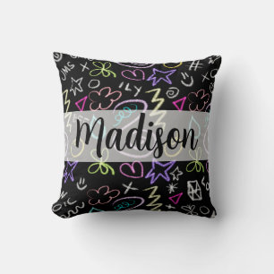BFF Doodles - Faux Glitter Patroon Kussen