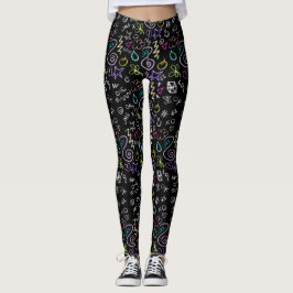 BFF Doodles - Faux Glitter Patroon Leggings