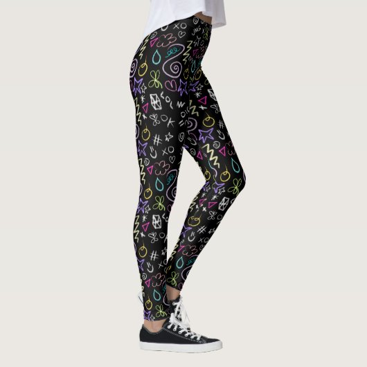 BFF Doodles - Faux Glitter Patroon Leggings (Rechts)