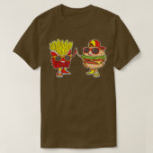 BFF Fast Food, dat wil zeggen: Burger en Fries Tre T-shirt (Design voorkant)