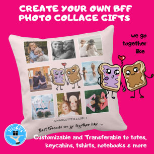 BFF Foto-cadeautjes - we gaan samen als Kussen