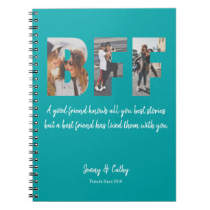 BFF Foto Collage Best Friend for ever Blauwgroen G Notitieboek