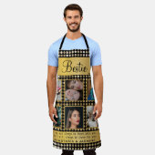 BFF Foto collage Best Friend Quote Golden Glitter Schort (Gedragen)