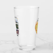 BFF Foto Collage Cadeaus Stof Roze PIZZA Vrienden Glas (Links)