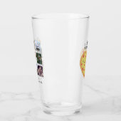 BFF Foto Collage Cadeaus Stof Roze PIZZA Vrienden Glas (Links)