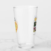 BFF Foto Collage Cadeaus Stof Roze PIZZA Vrienden Glas (Rechts)