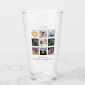 BFF Foto Collage Cadeaus Stof Roze PIZZA Vrienden Glas (Voorkant)