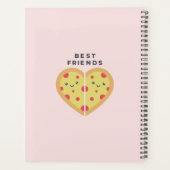 BFF Foto Collage Cadeaus Stof Roze PIZZA Vrienden Planner (Achterkant)