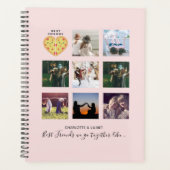 BFF Foto Collage Cadeaus Stof Roze PIZZA Vrienden Planner (Voorkant)